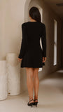 Catarina Long Sleeve Mini Dress Black