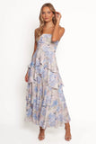 Admira Strapless Maxi Dress Blue Floral