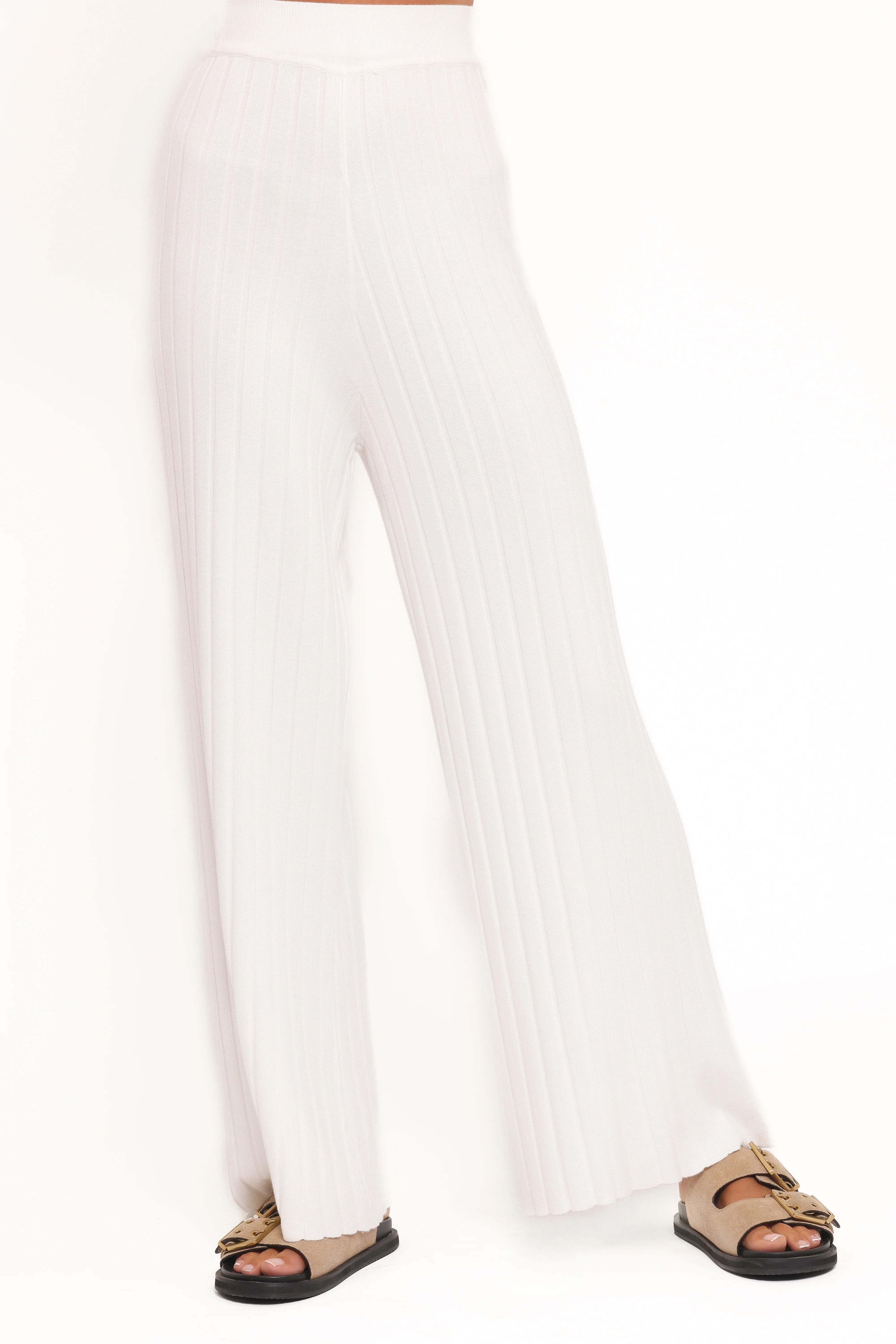 Alix Ribbed Knit Set Cream