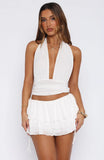 Dolce Dreams Halter Top Off White