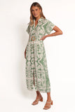 Preston Midi Dress Green Floral