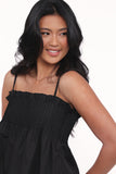 Carson Pleated Top Black