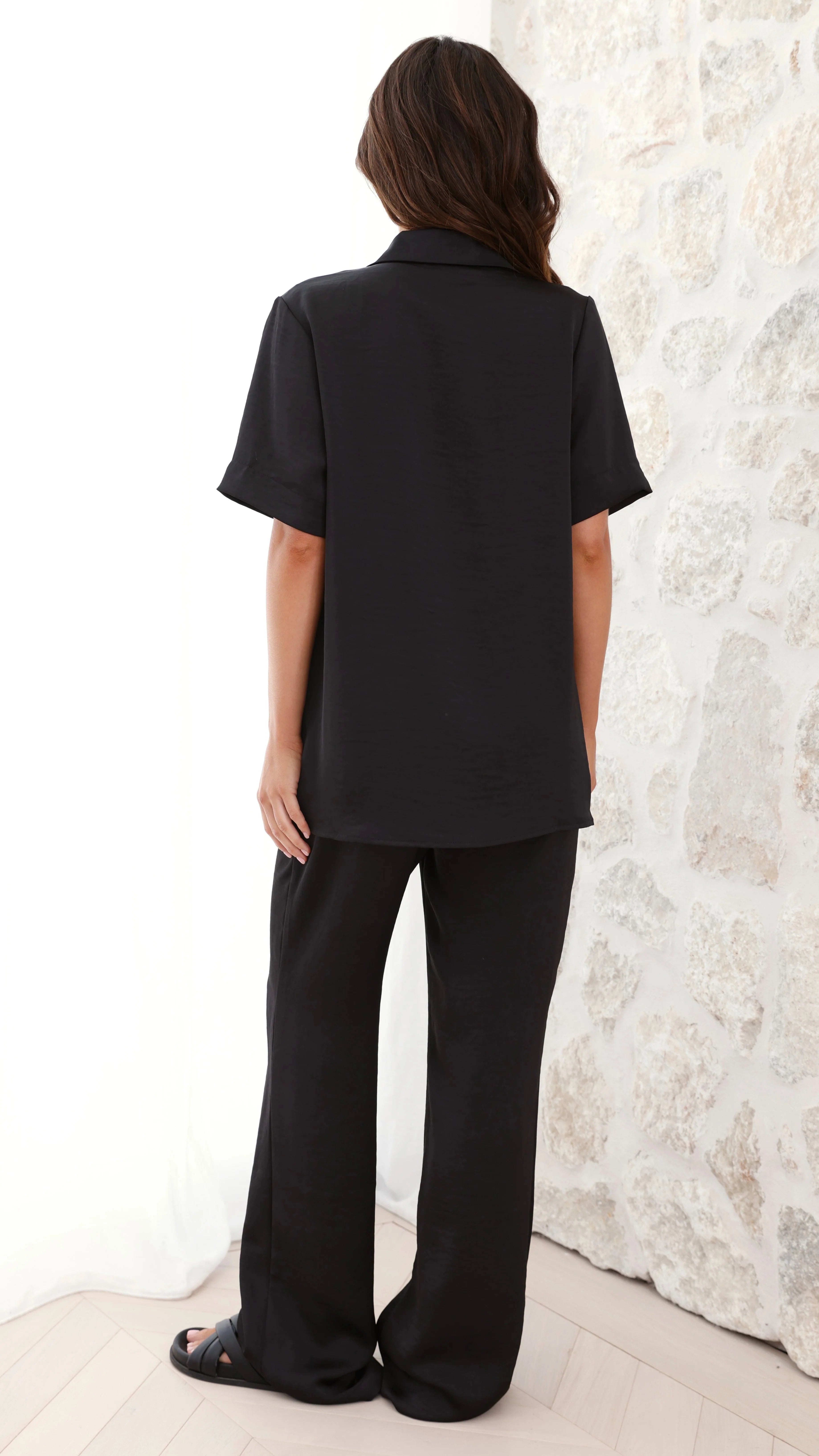 Imogen Button Shirt Black