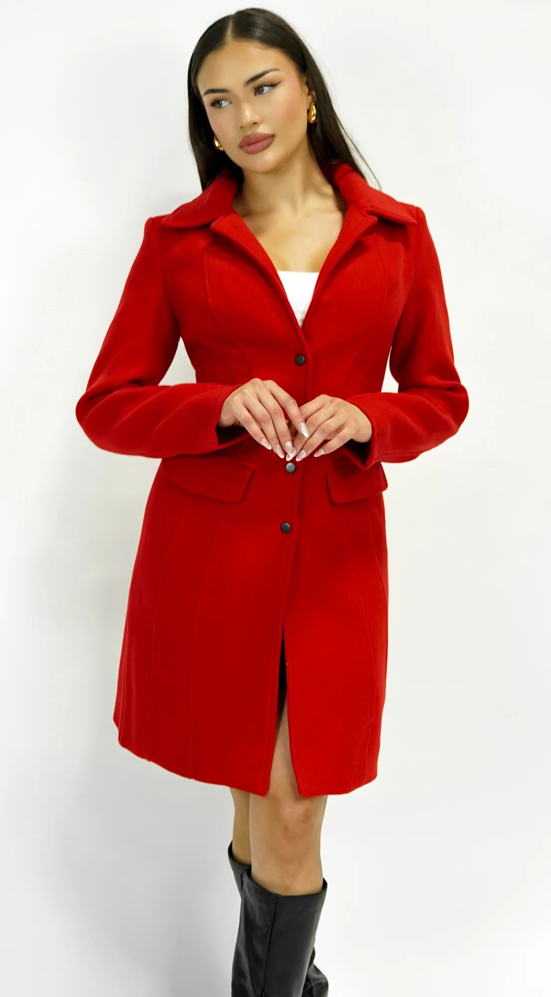 Align Tailored Front Button Peacoat Red