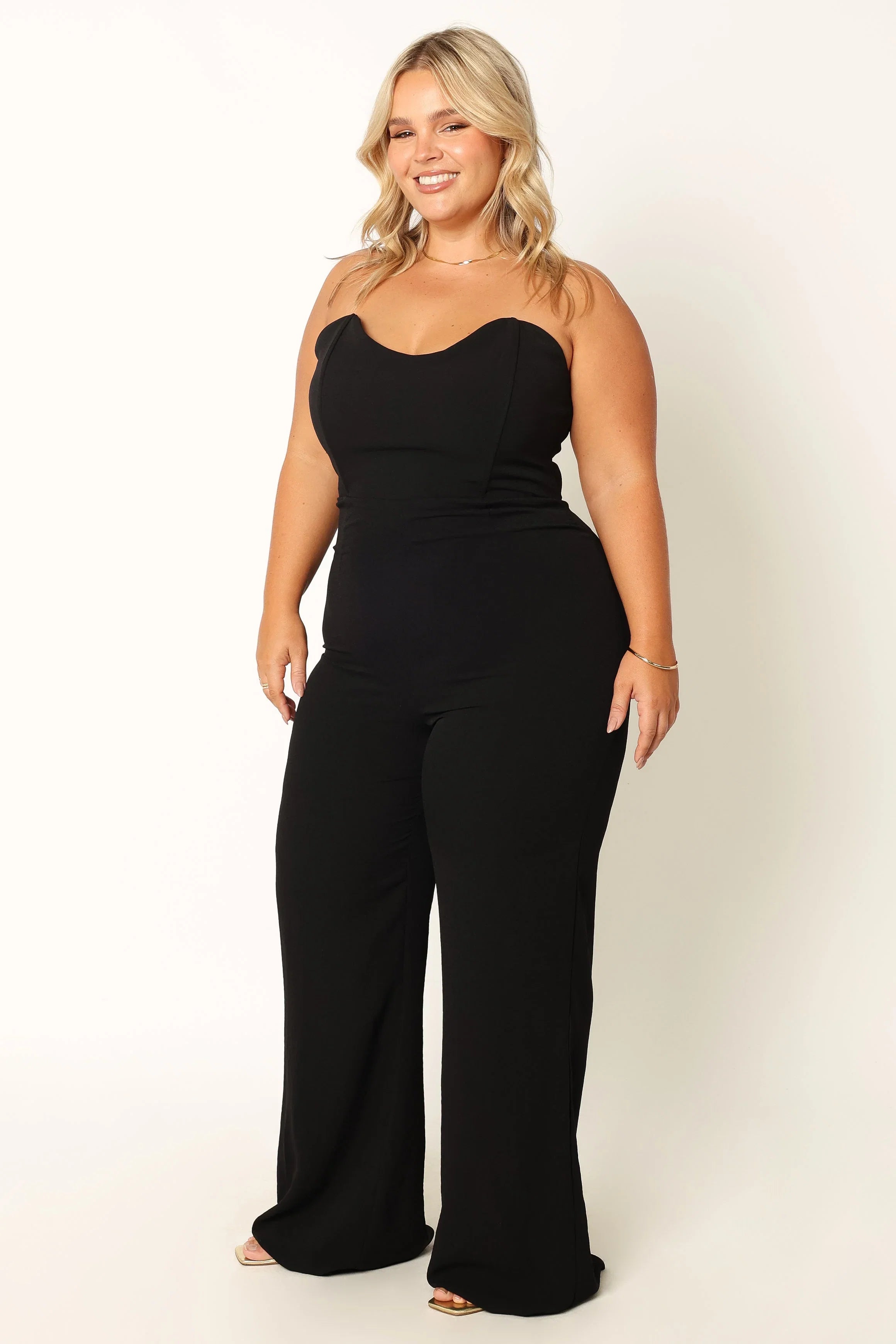 Nyla Sweetheart Jumpsuit Black
