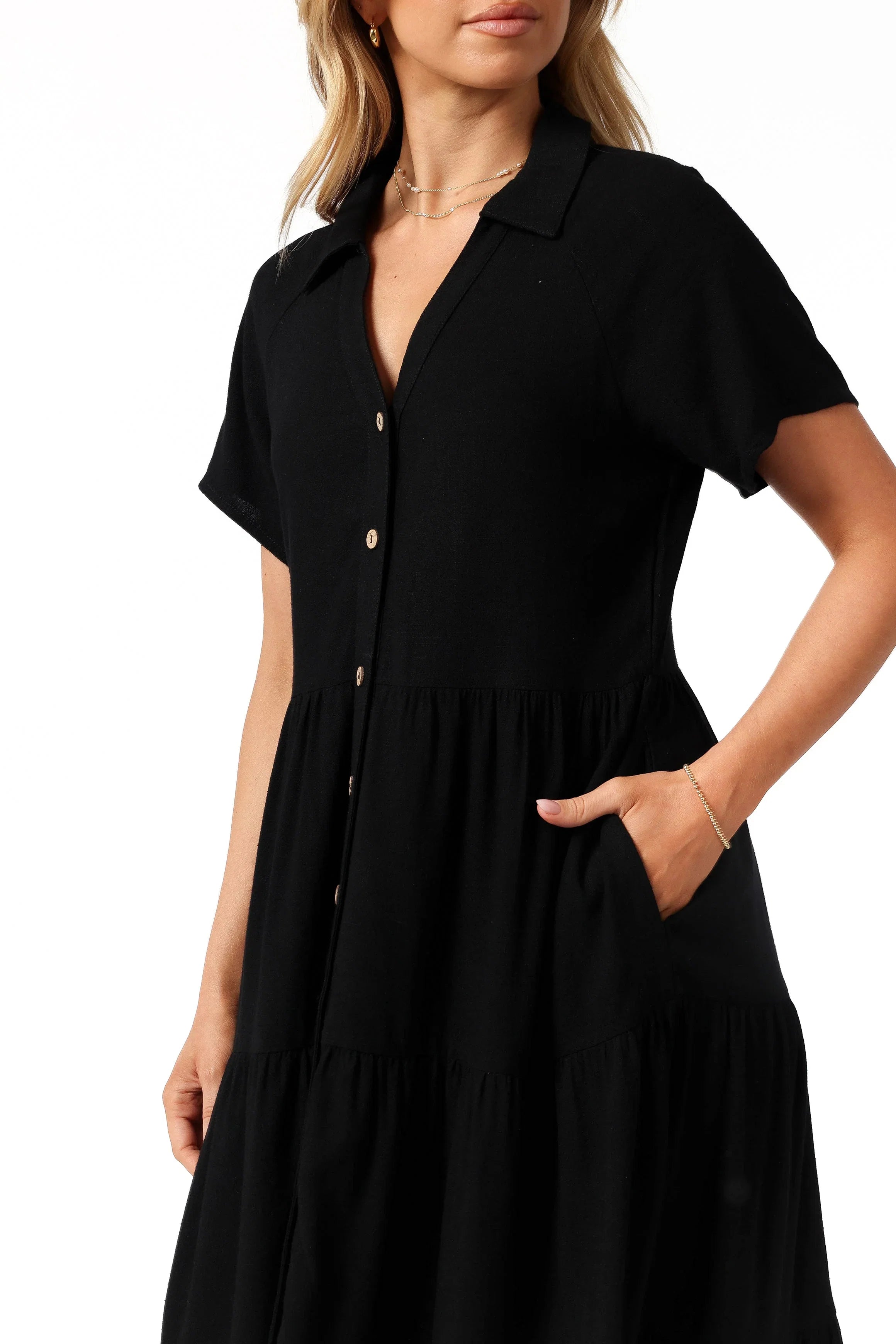 Natalya Midi Dress Black