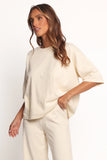 Ash Knitted T Shirt White