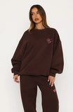 Studio 17 Raven Oversized Drop Shoulder Sweater Chocolate