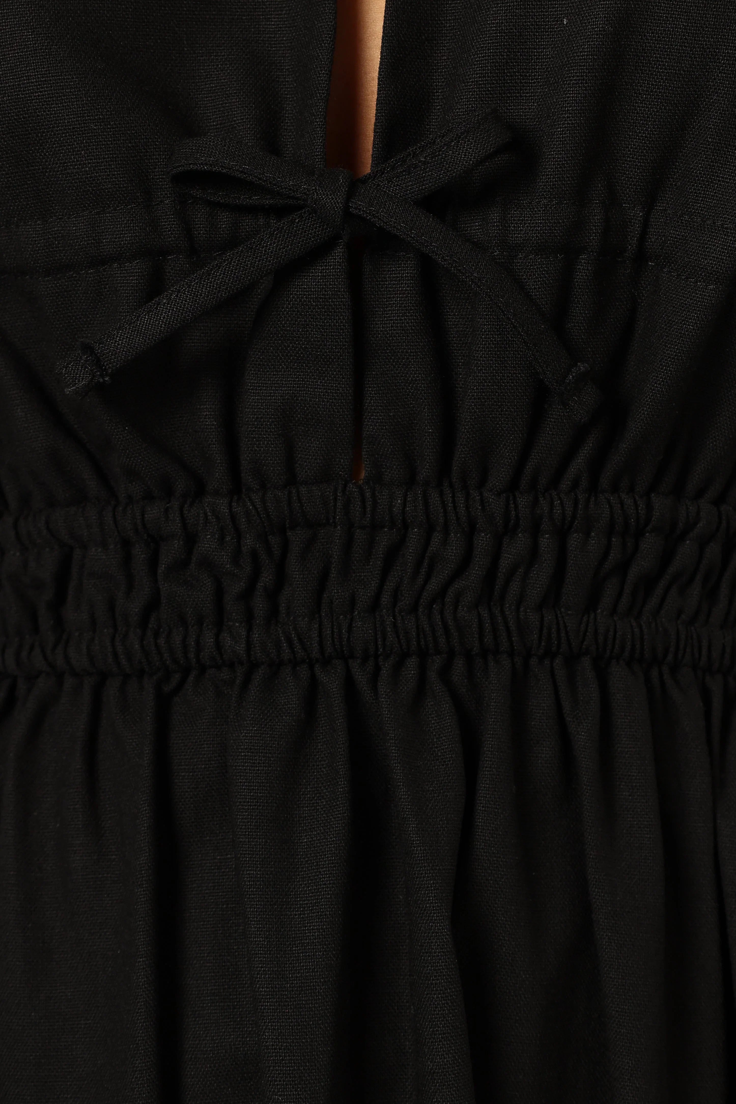 Cece Long Sleeve Maxi Dress Black