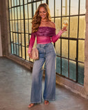 Glow Forward Ombre Off The Shoulder Bodysuit