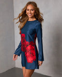 Understated Beauty Floral Shift Mini Dress