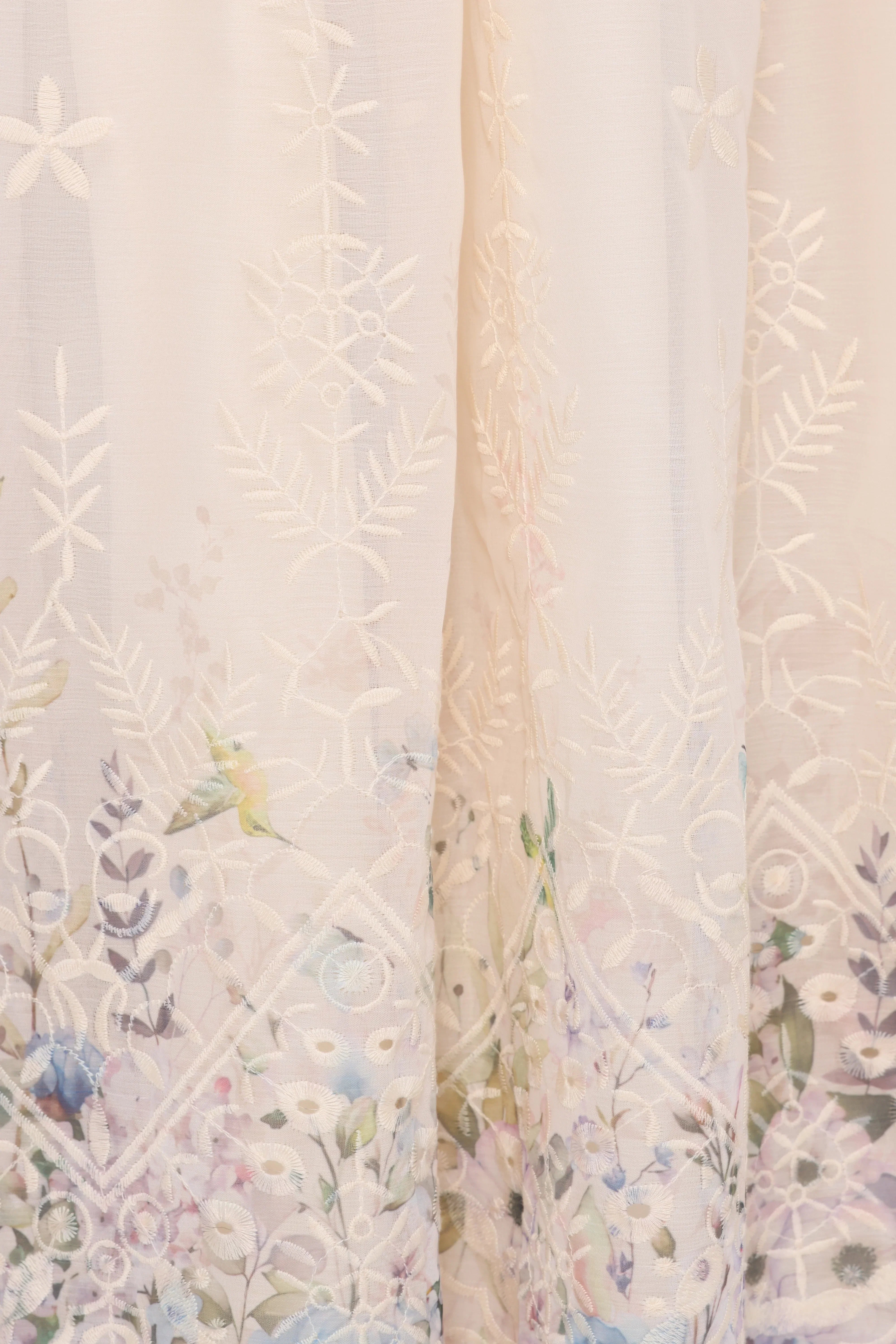 Kayt Strapless Dress Embroidered Floral