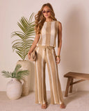 Poolside Daydream Striped Crochet Cover Up Pants