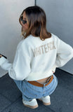 Cant Help Falling Knit Sweater White