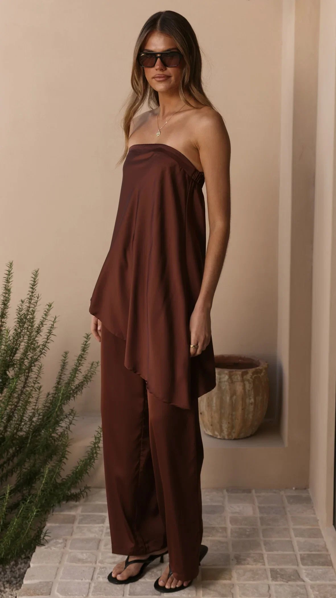 Tova Strapless Top Chocolate