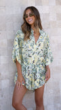 Bailin Playsuit Green Floral