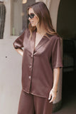 Arryn Short Sleeve Shirt Chocolate Brown