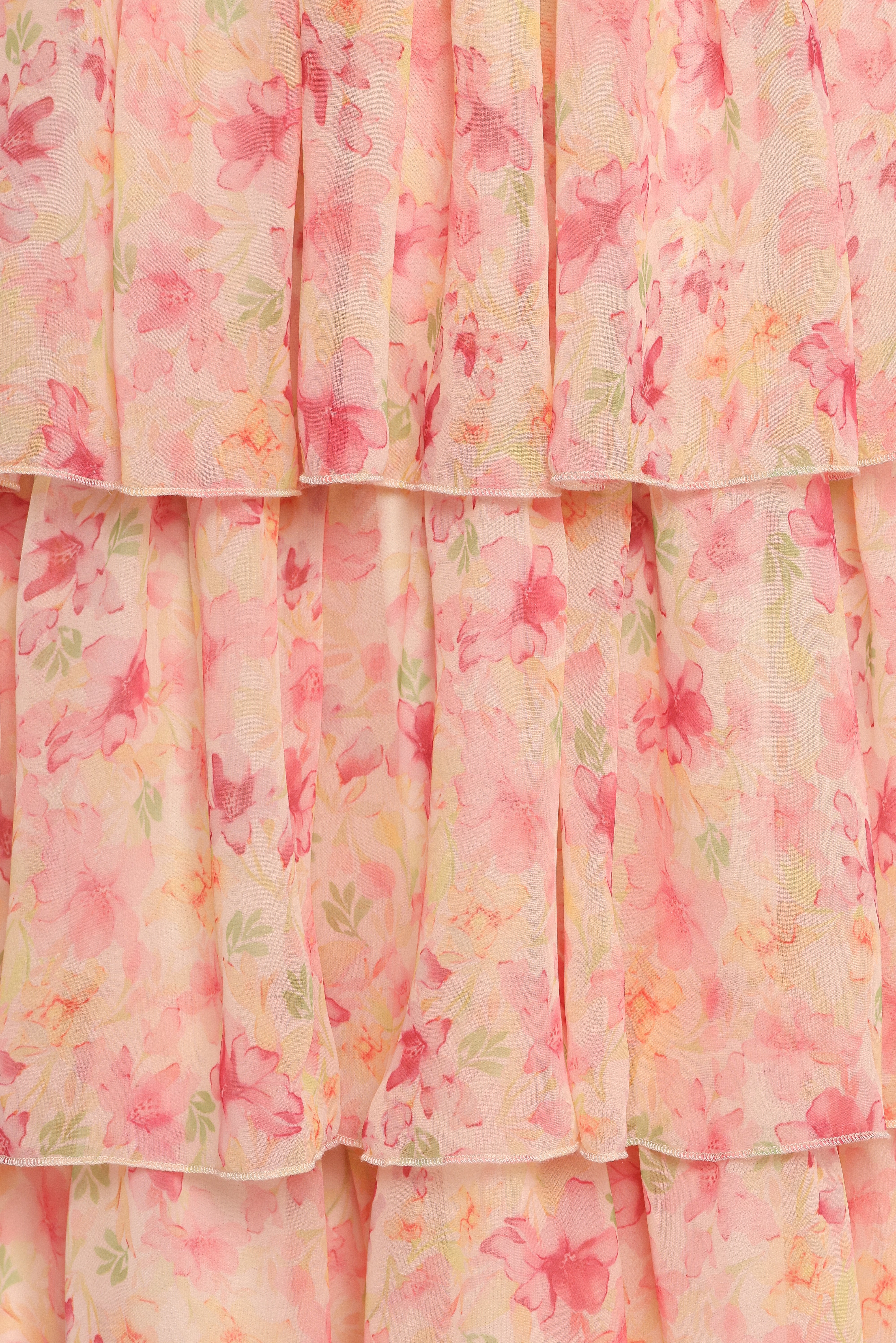 Belle Maxi Dress Pink Floral