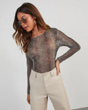 Not On My Level Printed Sheer Bodysuit