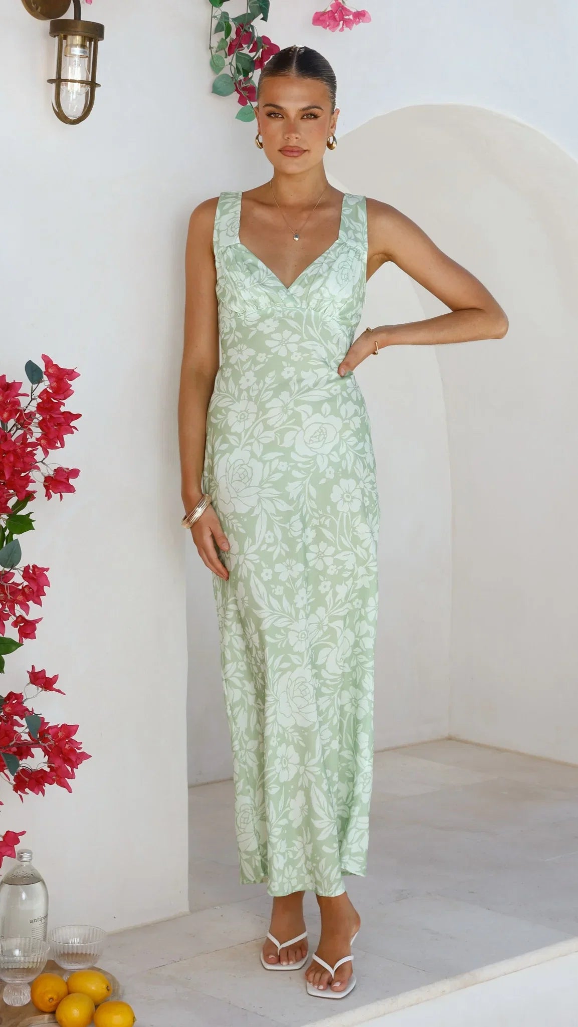Rubie Maxi Dress Lime Floral