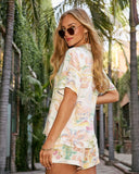 Deloran Resort Print Button Down Top