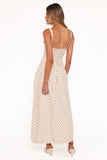 Sophina Midi Dress Brown Polka Dot