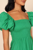 Morgan Tiered Dress Green