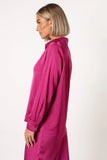 Narissa Satin Shirt Magenta