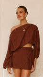 Ilara Wrap Skort Chocolate