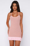 Stage Lights Knit Mini Dress Cotton Candy Stripe