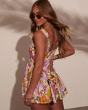Abigail Abstract Floral Romper
