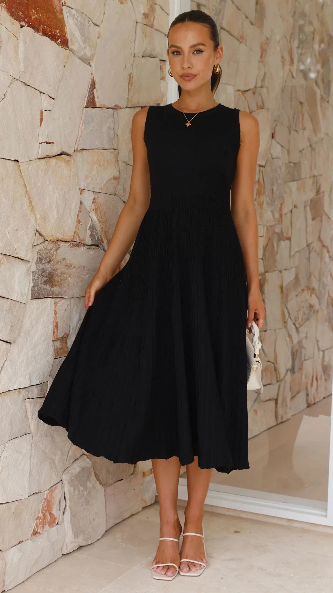 Kaida Midi Dress Black