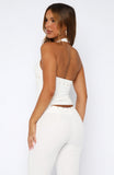 Firestorm Halter Top Off White