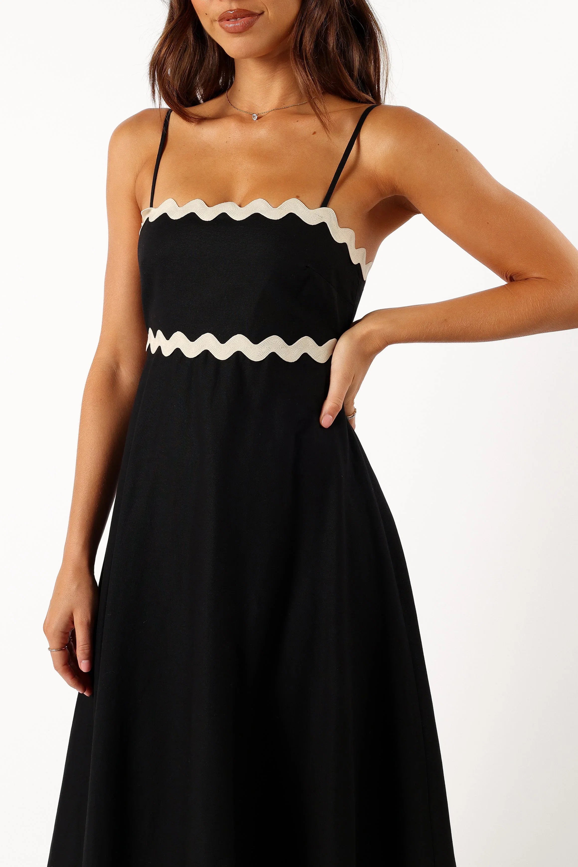 Yana Maxi Dress Black Cream
