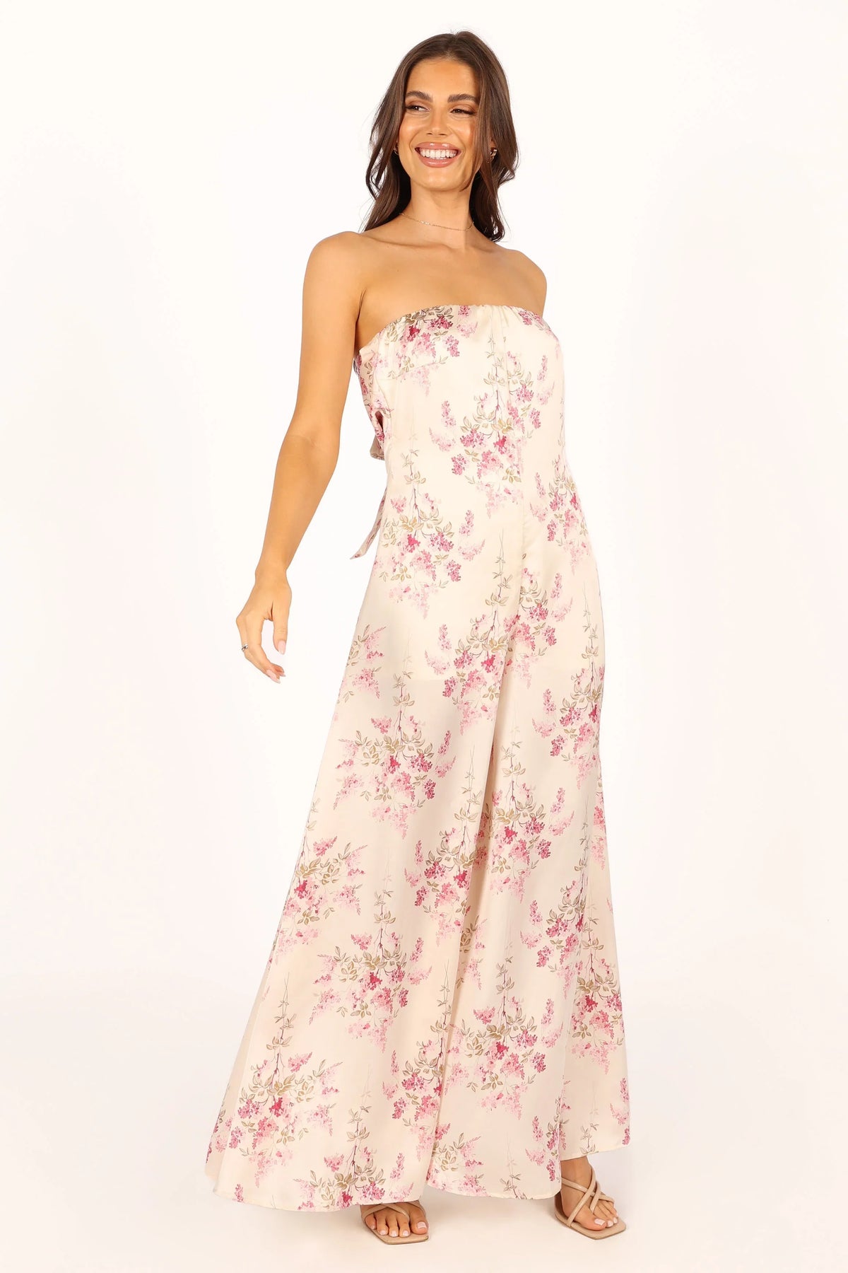 Giselle Strapless Jumpsuit Off White