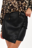 Rebecca Faux Leather Mini Skirt Black