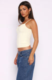 Keeping It Cute V Neck Cami Top Lemon