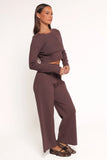 Ayers Long Sleeve Set Chocolate Brown