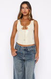 Nostalgic Nights Sequin Top Lemon