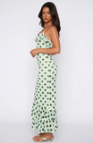 Amped Up Midi Dress Melon Black Polka Dot