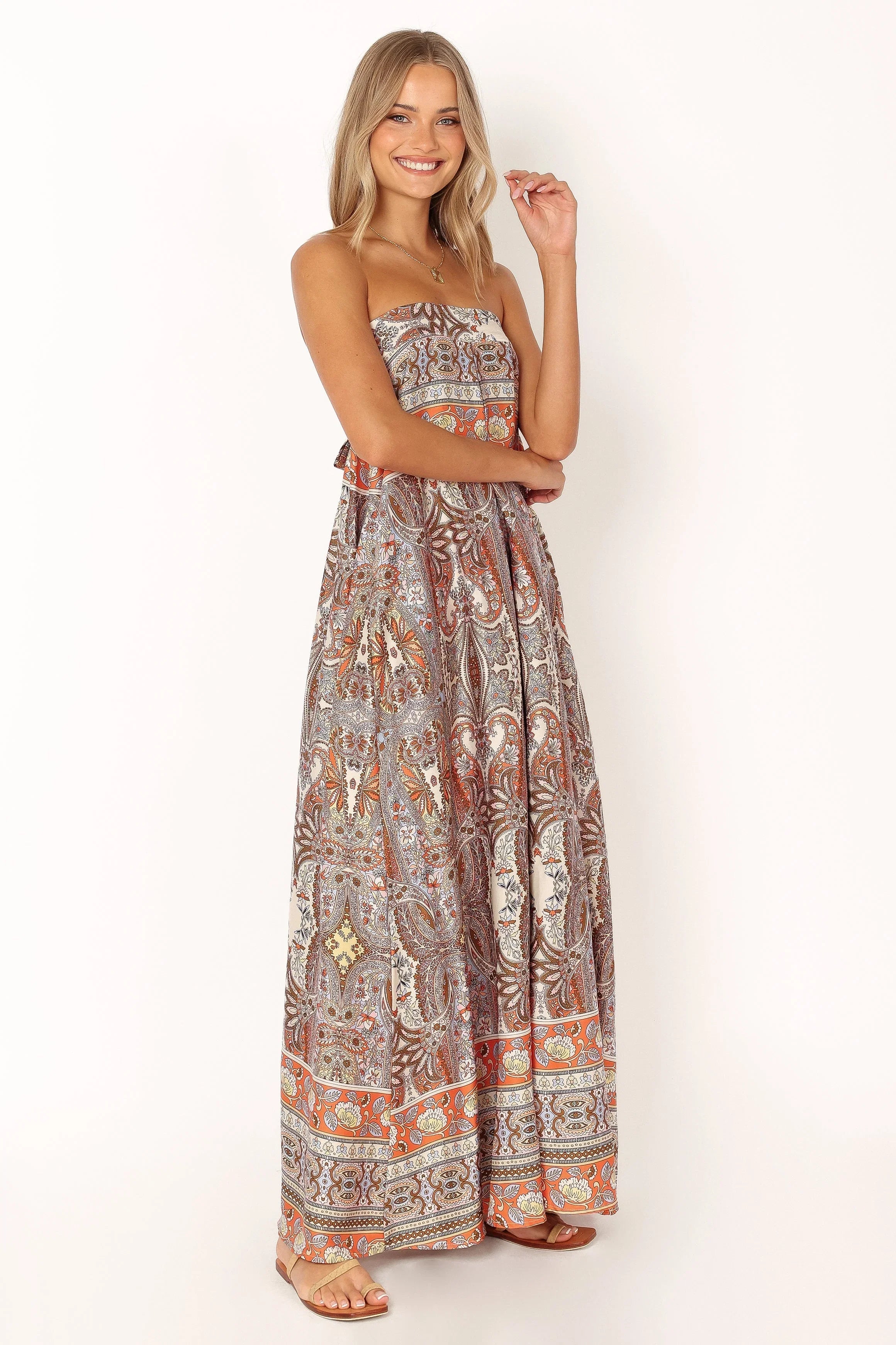Sarah Strapless Jumpsuit Multi
