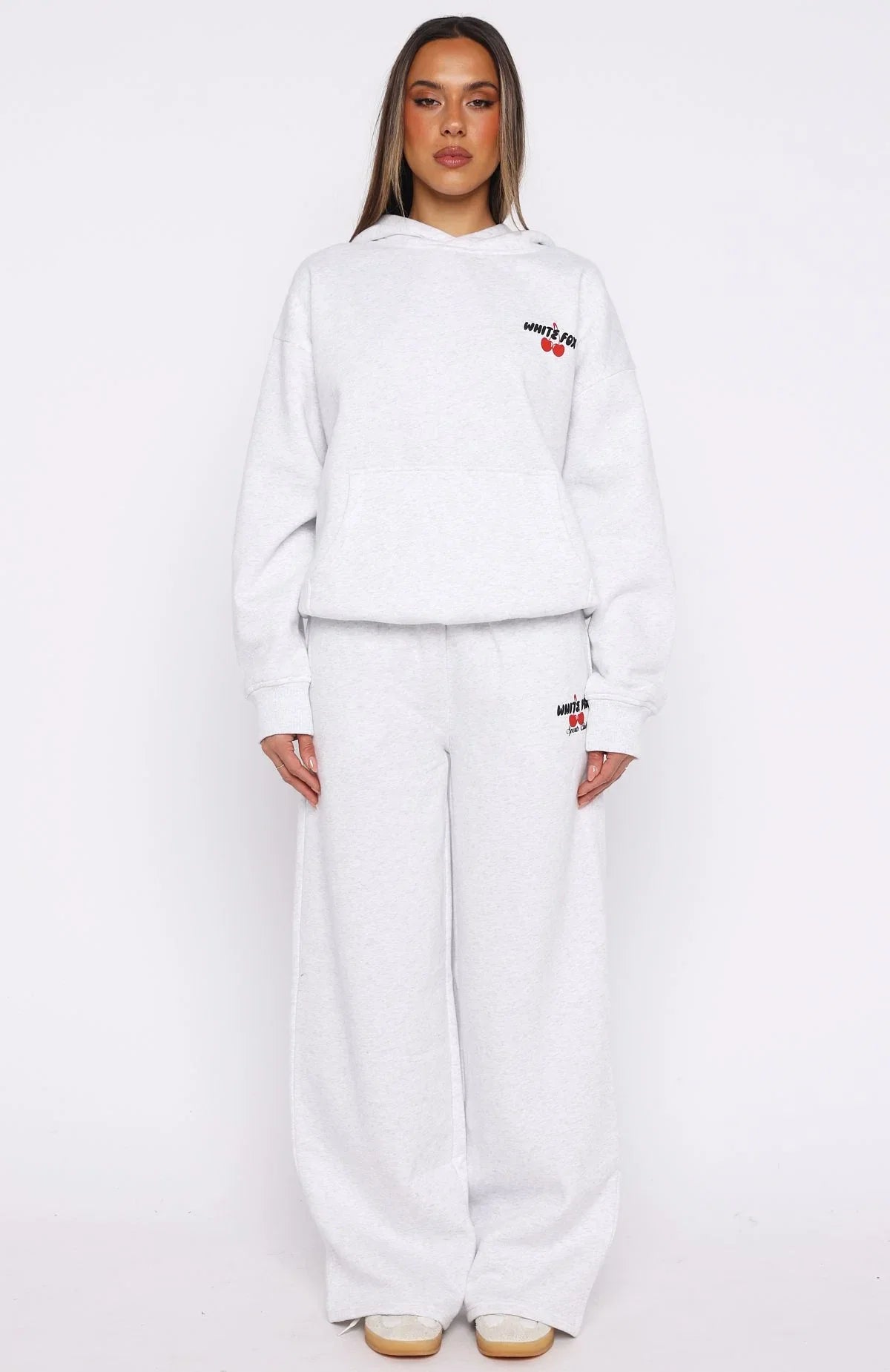 Club 14 Cassie Boxy Hoodie Grey Marle