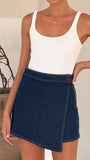 Rollas Skort True Rinse Denim