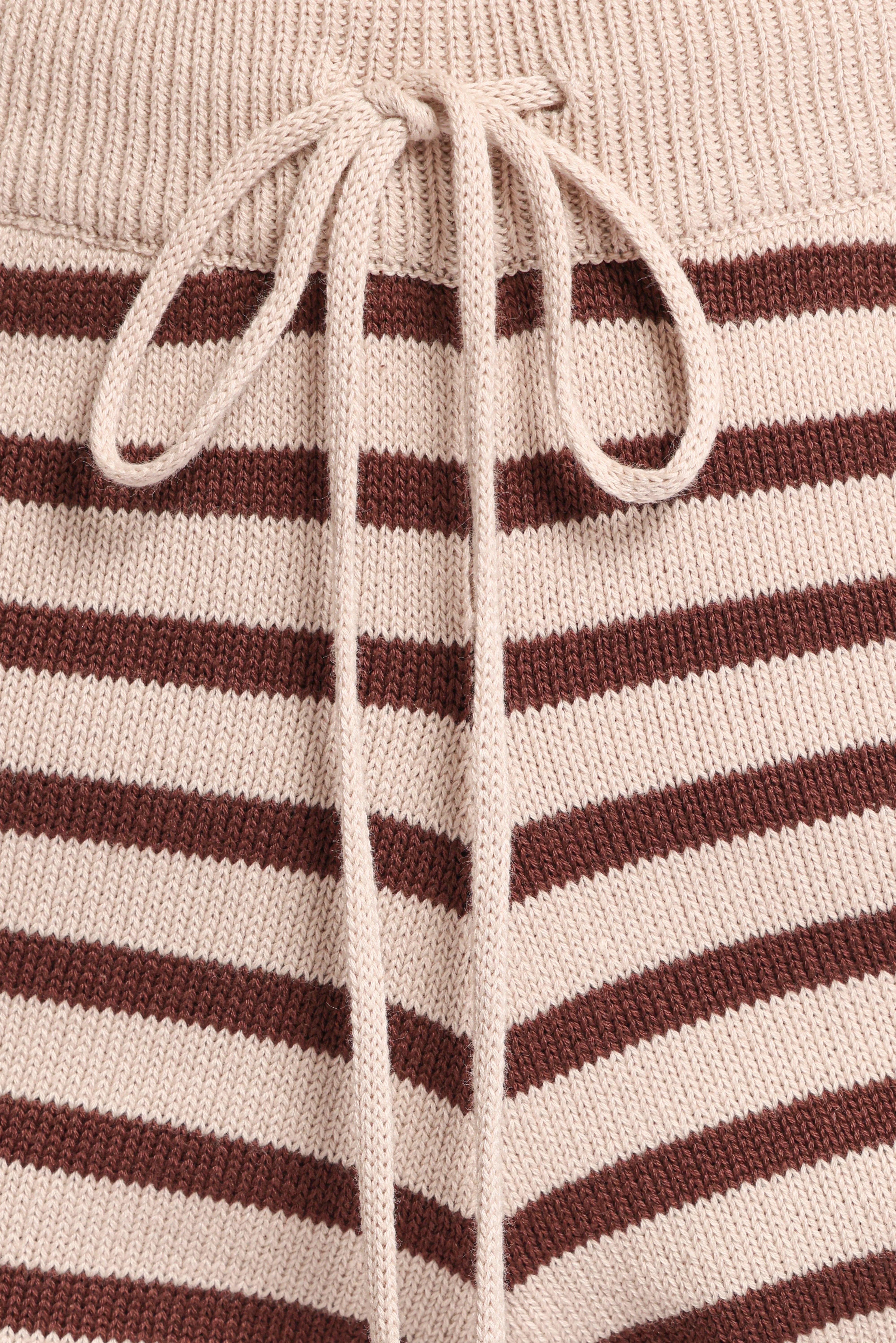 Ilona Knit Set Brown Cream
