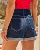 Britanie Cuffed High Rise Denim Shorts