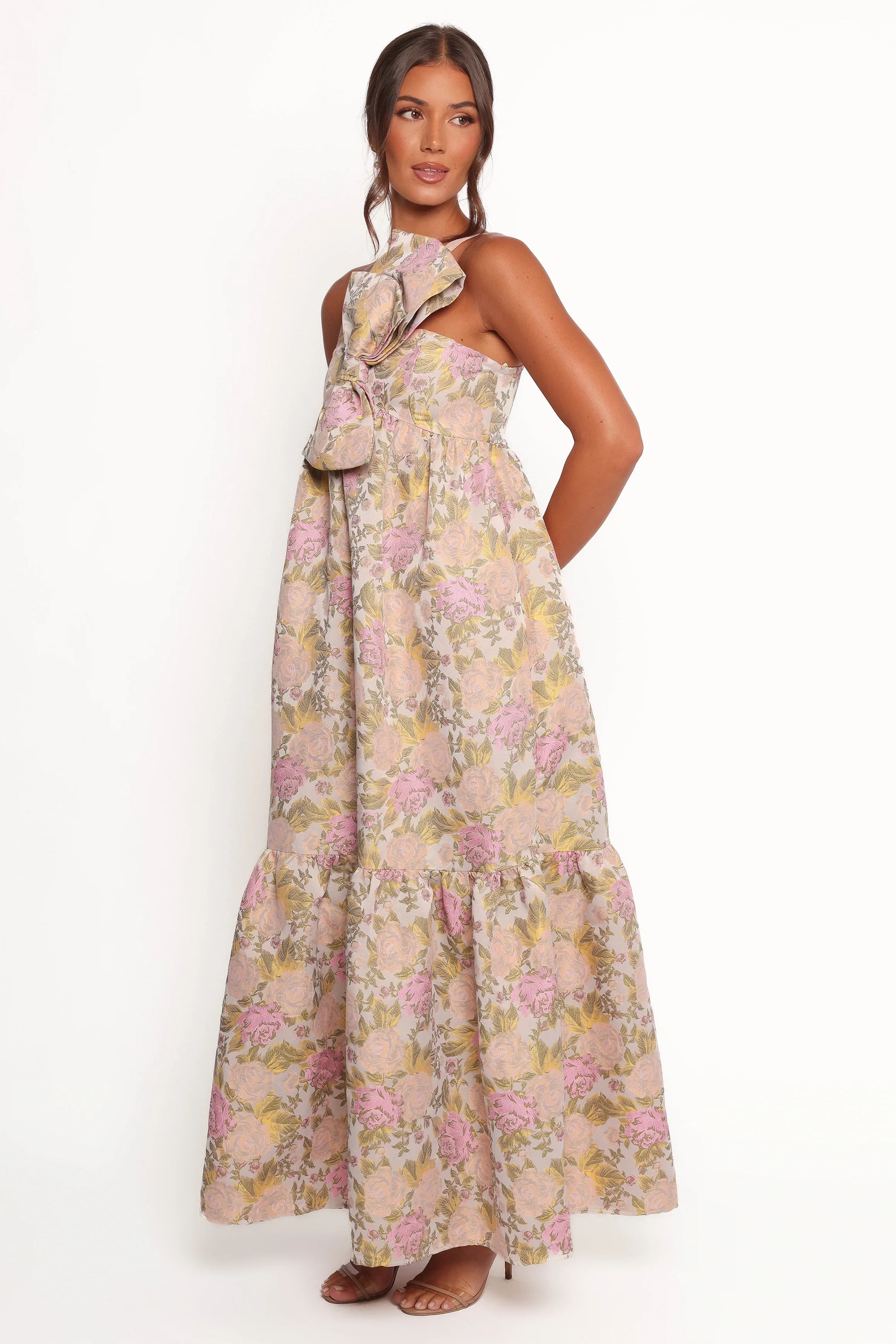 Betina Bow Front Maxi Dress Multi Floral