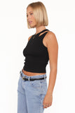 Elira Cut Out Tank Black