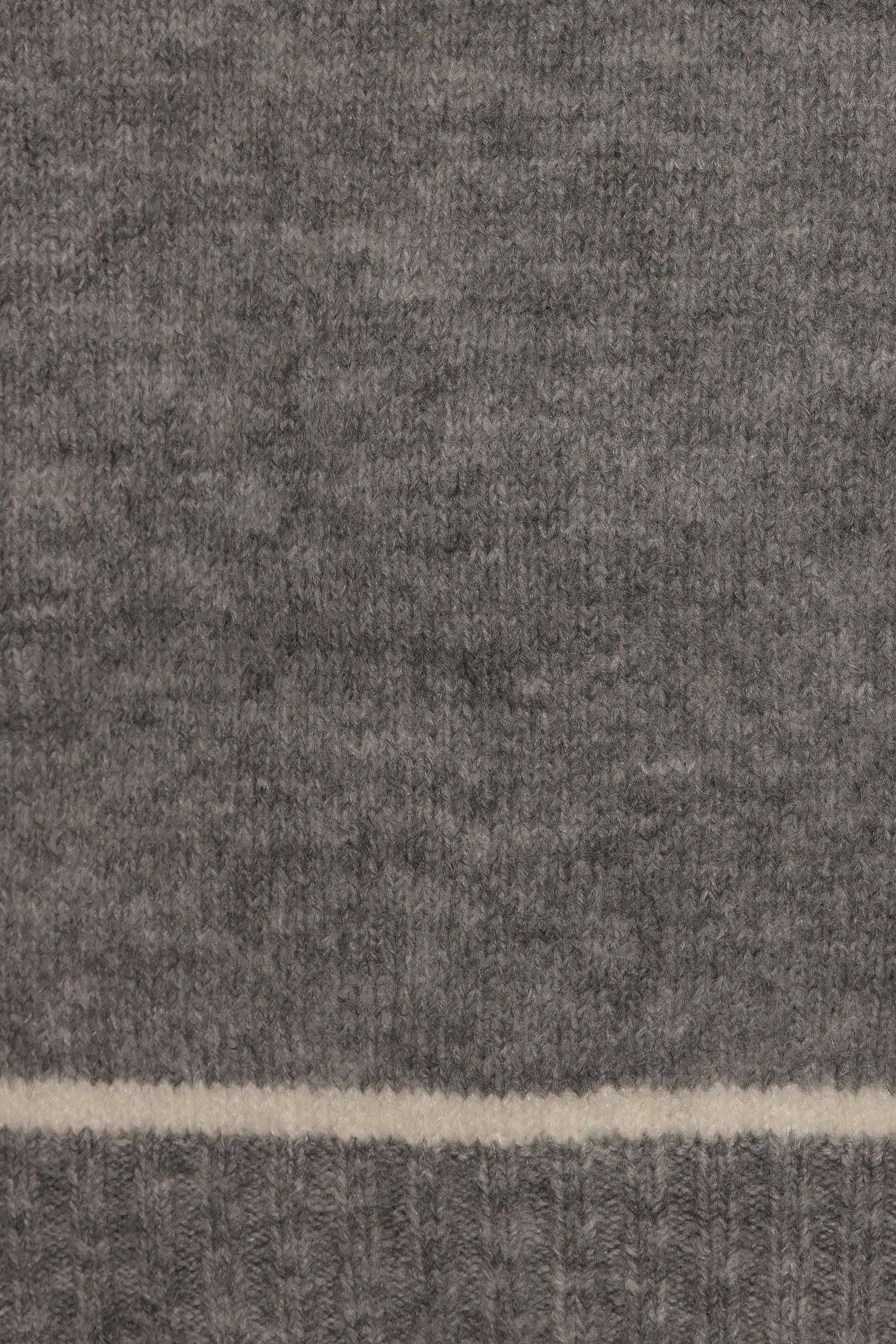 Rylee Contrast Hem Knit Sweater Grey