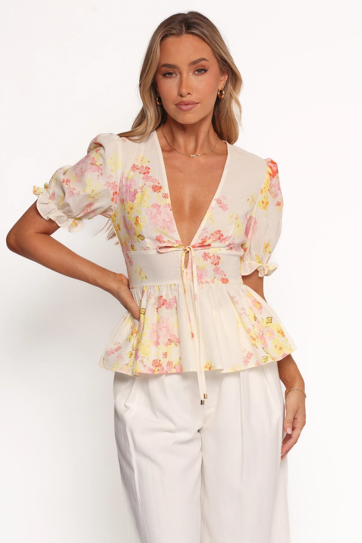 Duchess Top Pink Floral
