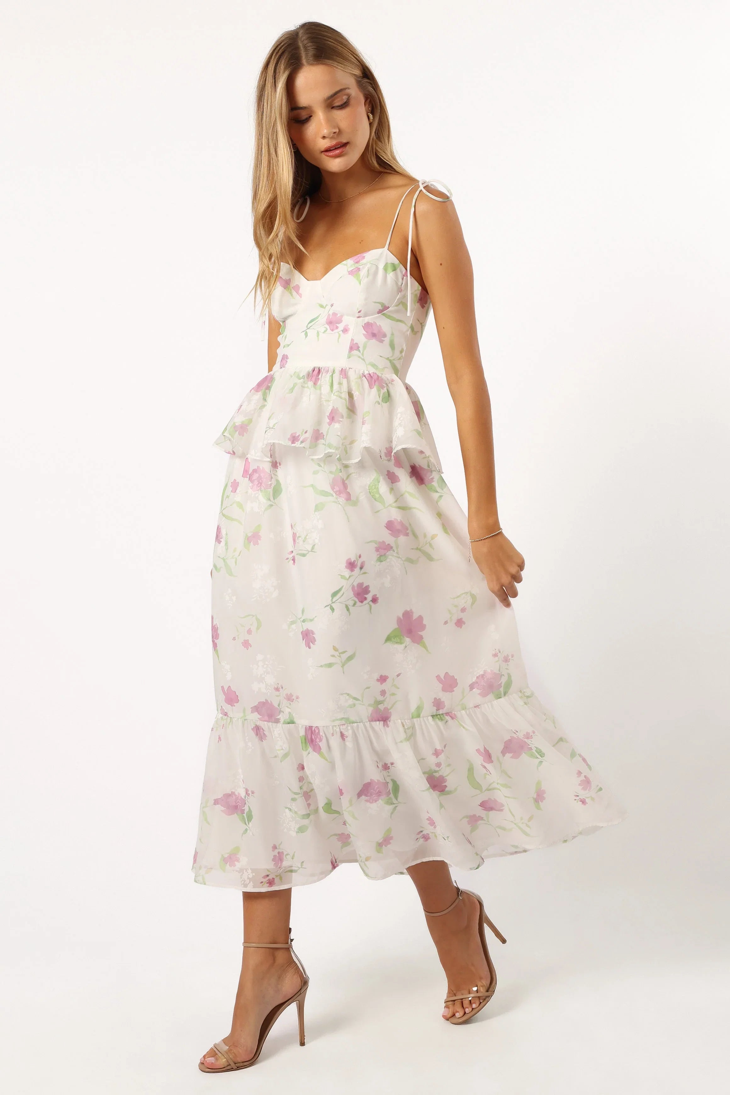 Armani Midi Dress White Floral